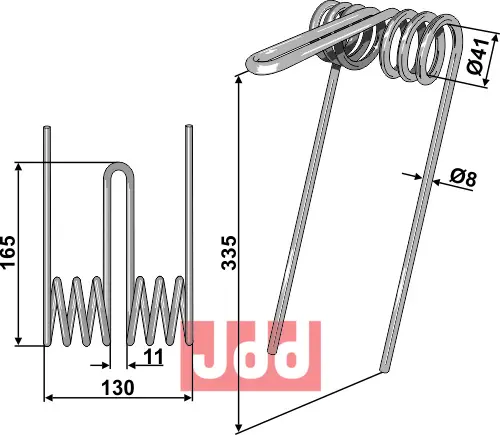 Etterharv tind Ø8mm - JDD Utstyr