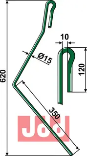 Etterharv tind Ø15mm - venstre Amazone