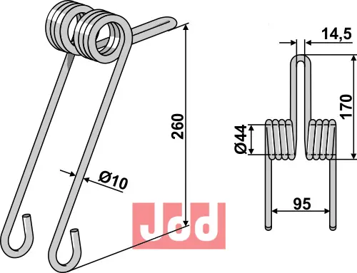 Etterharv tind Ø10mm - JDD Utstyr