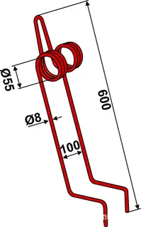 Following tine Ø8mm Ø8mm, Tulip Etterfølgende tind
