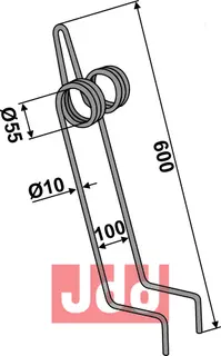 Etterharv tind Ø10mm - dobbelt Accord