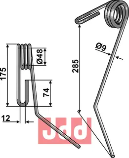 Etterløpstind Ø9mm - Accord Ø9mm, BOURGAULT såteknologi
