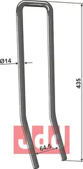 Etterharv tind Ø14mm Bednar