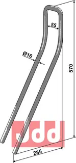 Etterharv tind Ø16mm Farmet