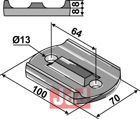 Ledger plate til Bourgault Passer til ukjente modeller