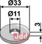 Skive Ø33x3xØ11