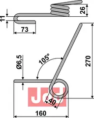 Etterharv tind Ø6,5mm Hassia