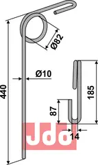 Etterharv tind Ø10mm Kongskilde/Brix