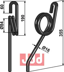 Etterharv tind Ø16mm - Kvik Fin Kvik Up