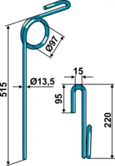Following tine Ø13,5mm Ø13,5mm, ukjent merke
