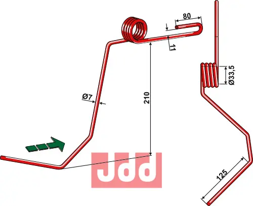 Etterharv tind Ø7mm - JDD Utstyr