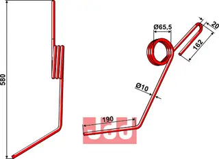 Etterharv tind Ø10mm Lemken