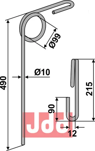 Following tine Ø10mm Ø10mm, Marsk-Stig etterløpstind