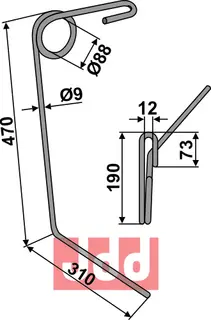 Etterharv tind &#216;9mm Nordsten