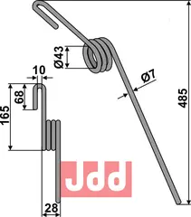 Etterharv tind Ø7mm - bagest Rabe