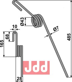 Etterharv tind Ø7mm - bagest Rabe