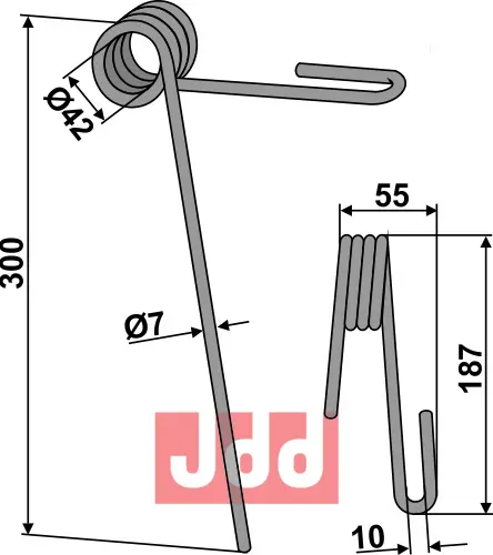 Etterharv tind Ø7mm - JDD Utstyr
