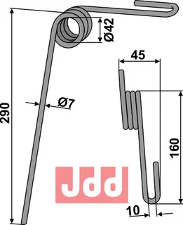 Etterharv tind Ø7mm Rabe