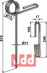 Etterharv tind Ø11mm Strom/Bednar