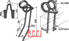 Etterharv tind Ø10mm - dobbelt Universal