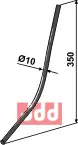 Following tine Ø10mm til Väderstad Ø10mm, L: 350mm, Spirit-modeller