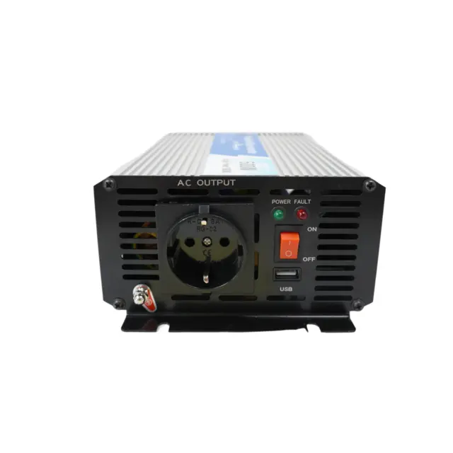 Spenningsomformer fra 24 Volt 230 volt Maks effekt 500 watt - Peak 1000 watt 