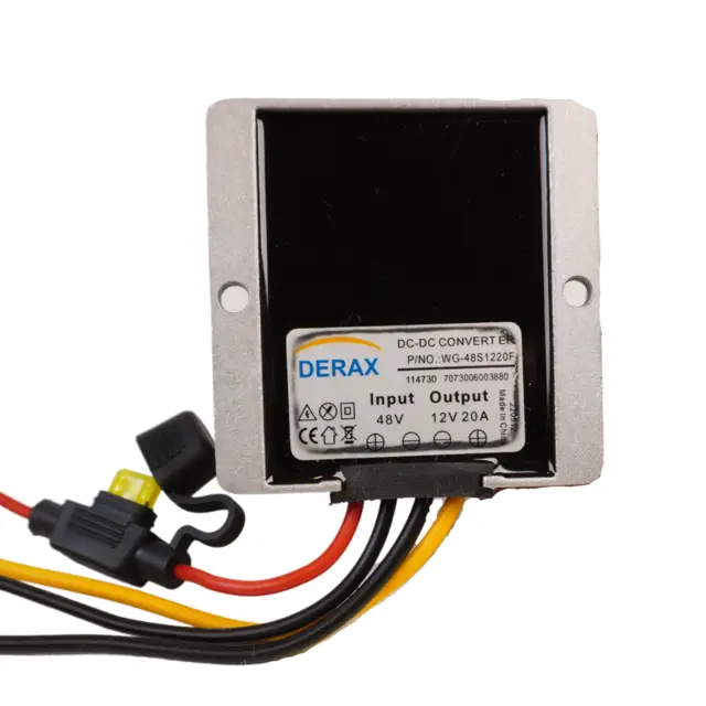 Omformer inn 48V- ut 12V Maks 20A Maks belastning 20 Amp 240 watt 