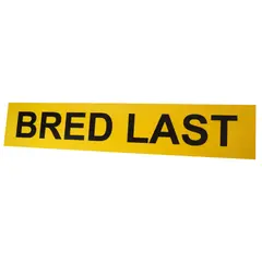 Gul "BRED LAST" tekstplate 190x980mm til Lumary lysskilt