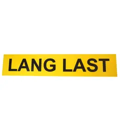 Gul "LANG LAST" tekstplate 190x980mm til Lumary lysskilt V6300 og V6305