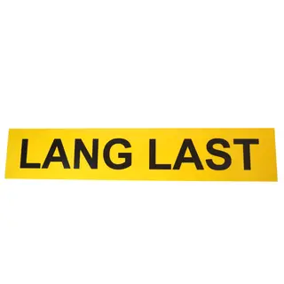 Gul "LANG LAST" tekstplate 190x980mm til Lumary lysskilt V6300 og V6305