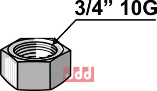 Mutter 3/4'' 10G 3/4'' 10G, standard