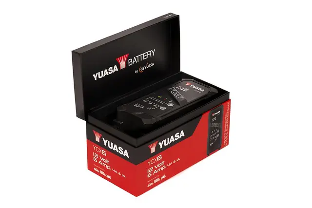 YUASA YCX6 smart batteri lader 12V 6Amp Blybatt-Lithium-Gel12V1A-4A-6A 