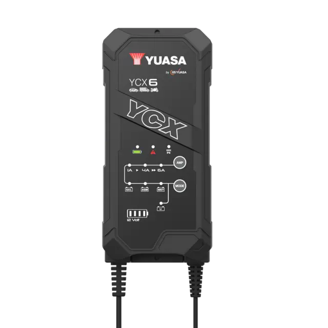 YUASA YCX6 smart batteri lader 12V 6Amp Blybatt-Lithium-Gel12V1A-4A-6A 