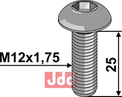 Umbracobolt M12x1,75x25 - 10.9