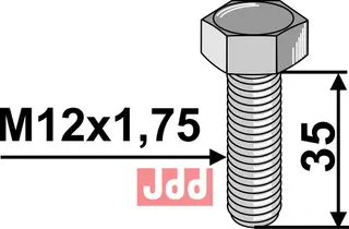 Bolt M12x35 - 8.8 galvanisert