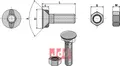 Plogbolt M12x1,75x35 med Mutter