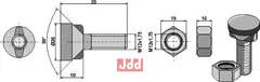 Plogbolt M12 x 1,75 x 35 med Mutter