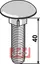 Bræddebolt M12x40 - 8.8 galvanisert