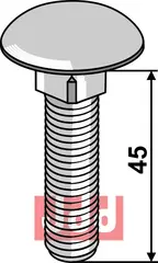 Bræddebolt M12x45 - 8.8 galvanisert