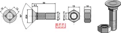 Plogbolt M12x1,75x50 med Mutter