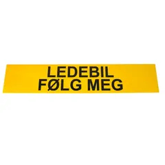 Gul "LEDEBIL FØLG MEG" tekstplate 1 stk til Lumary lysskilt V6300 og V6305