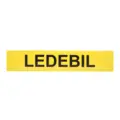 Gult "LEDEBIL"l tekstplate 980x190mm til Lumary lysskilt