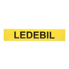 Gult "LEDEBIL"l tekstplate 980x190mm til Lumary lysskilt