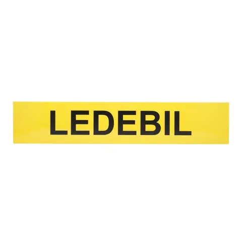 Gult "LEDEBIL"l tekstplate 980x190mm til Lumary lysskilt