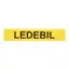 Gult "LEDEBIL"l tekstplate 980x190mm til Lumary lysskilt