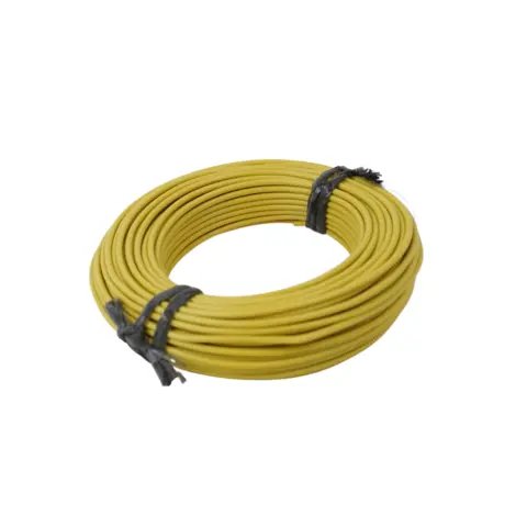 Gul 1x4mm&#178; enleder str&#248;mkabel 20 meter ledning i plastpose