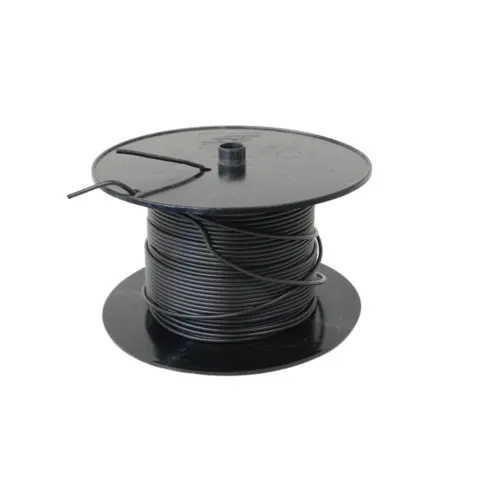 Svart 1x1mm&#178; enleder str&#248;mkabel 100 meter ledning p&#229; plastrull