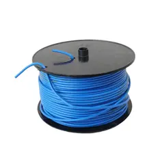 Blå enleder strømkabel 1x2,5mm² 100 meter ledning på plastrull