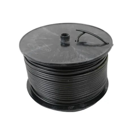 Svart 1x2,5mm&#178; enleder str&#248;mkabel 100 meter ledning p&#229; plastrull