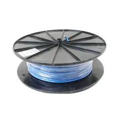 Blå enleder strømkabel 1x4mm² 100 meter ledning på plastrull